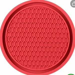 🆕 RED (4) Car Cup Coasters